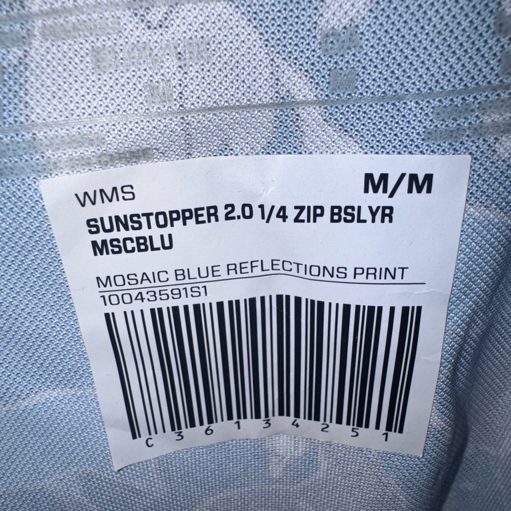 Ariat Blue Black White Horse Print Quarter-Zip Top - Picture 5 of 5